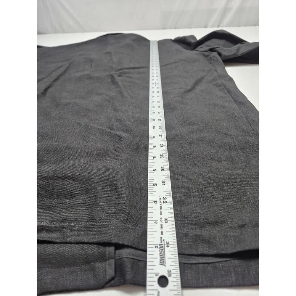 VTG Millenia Suit Men's 3XL Big Tall Black 100% Linen 48x36 USA Relaxed Fit